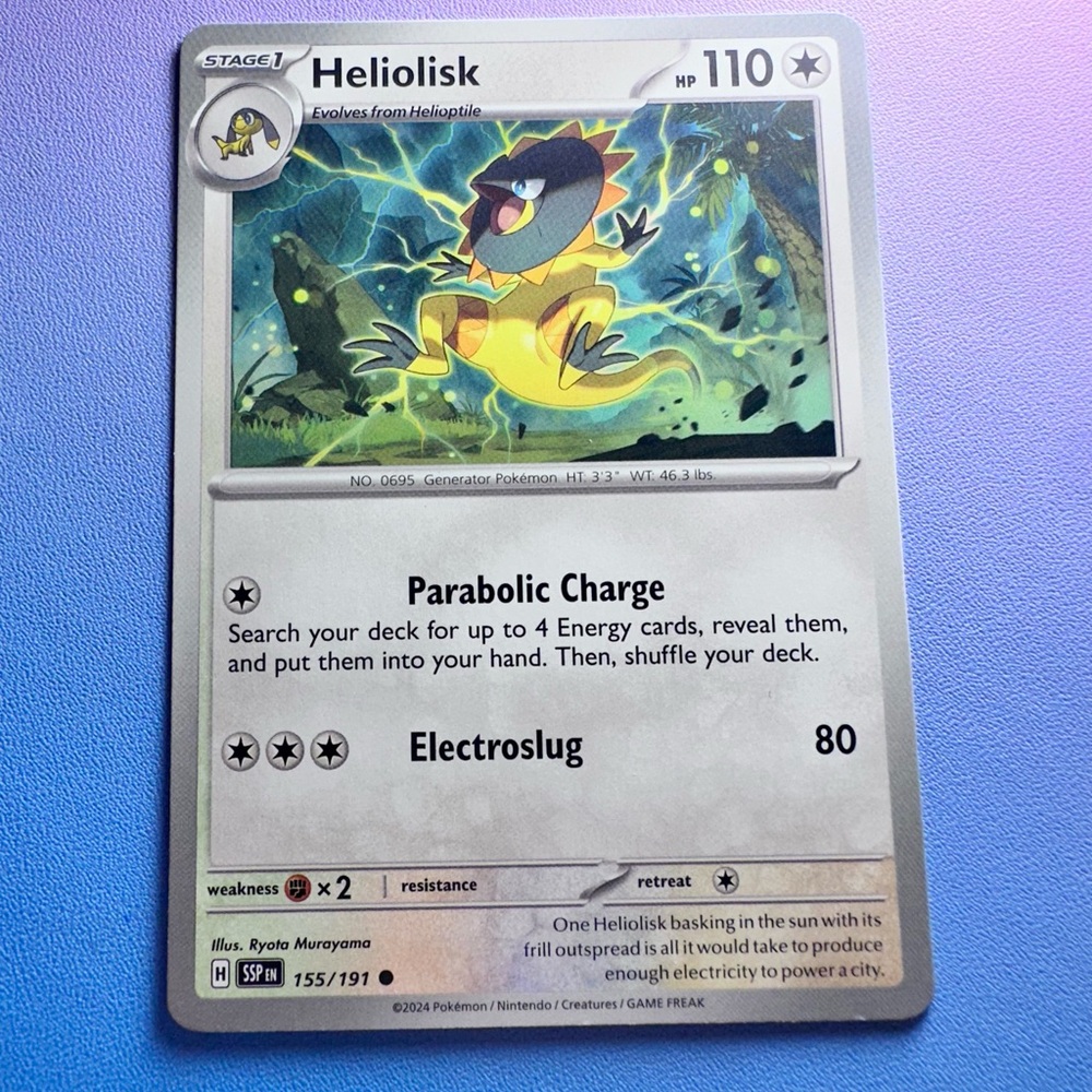 heliolisk - 155/191 (common) — pokemon: surging sparks